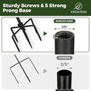 Kingsyard 2 Pack Adjustable Shepherd Hooks for Outdoor - 60 INCH Heavy Duty Bird Feeder Pole with 5 Prong Base, Hummingbird Feeder Stand, Garden Plant Baskets, Weddings Decor, Solar Light Lanterns by GreenHaven Gardens