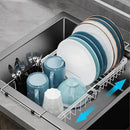 GSlife Expandable in Sink Dish Drying Rack - Stainless Steel Capacity Adjustable Over The Sink Dish Rack (13.4''-20.4''), Dish Drainer for Kitchen Sink Counter with Utensil Holder, Silver by CozyNest Decor