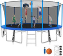 SKYUP Tranpoline 1500LBS 16 15 14 12 10 8 FT Tranpoline for 7-10 Kids and Adults, Windproof Outdoor Tranpoline with Enclosure Net, Basketball Hoop, Easy to Install & Last Long - ASTM Approved by TinyTreasures Baby Boutique