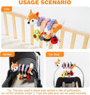 Jollybaby Baby Car Seat Stroller Toys, Plush Activity Hanging Spiral Activity Pram Crib with Music Box, Rattles, Squeaker for Babies Infant Boys Girls(Orange Fox) by TinyTreasures Baby Boutique