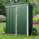 Gizoon 5' x 3'Outdoor Storage Shed with Singe Lockable Door,Galvanized Metal Shed with Air Vent Suitable for The Garden,Tiny House Storage Sheds Outdoor for Backyard Patio Lawn-Green by GreenHaven Gardens
