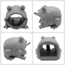 Frog Statues Gutter Downspout Extension Statues Garden Decoration,Animal Resin Statue Outdoor Decor,Downspout Diverter,Decorative Gutter Extension,3"×4" Downspout Extender Diverter Splash Block（Grey） by GreenHaven Gardens