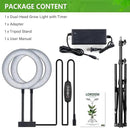 LORDEM Grow Light for Indoor Plants, 7.9" Diameter Dual-Head Plant Light for Plants Growing, Full Spectrum Growth Lamp with Auto Timer 3/6/12H, 4 Dimmable Levels, 3 Lighting Modes, Adjustable Stand by GreenHaven Gardens