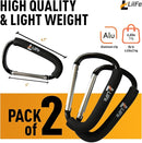 LilFe Stroller Hooks, 6.7" Large Stroller Clip, 2 Pack Large Carabiner Stroller Hooks for Hanging Bags and Shopping, Stroller Accessories for Mommy by TinyTreasures Baby Boutique