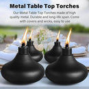 4 Pack Metal Table Top Torches, 24.5oz Citronella Torches for Outside, Refillable Flame Light Torch, Decorative Tabletop Lantern for Yard, Patio, Deck, Garden, Party, Landscape by GreenHaven Gardens