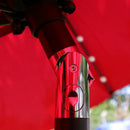 Sunnyglade 9' Solar LED Lighted Patio Umbrella with 8 Ribs/Tilt Adjustment and Crank Lift System (Red) by GreenHaven Gardens