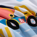 NTBED 4 Pieces Construction Toddler Bedding Set for Baby Boys, Truck Vehicles Excavator Cars Printed, Includes Comforter, Flat Sheet, Fitted Sheet and Pillowcase,Light Blue by TinyTreasures Baby Boutique