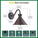 Gooseneck Outdoor Wall Sconce 1-Light E26 Socket Farmhouse Wall Mount Porch & Patio Lights,9.3Inch Width Casting Aluminum Shade,Oil Rubbed Bronze,Easily Installed in Outdoor and Indoor. by CozyNest Decor