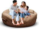 Bean Bag Chair for Adults 5FT,Soft Removable Cover for Teens/Girls Bedroom,Fluffy Giant Round Floor Beanbag Lounger Chairs (No Filler,Tan) by CozyNest Decor