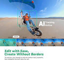 AKASO 360 Weatherproof 360° Action Camera - 5.7K 360 Video with 1/2" 48MP Sensors, 72MP 360 Photo, 360-SuperSmooth, 2.29" Touchscreen, Invisible Selfie Stick Effect, 360° Horizon Lock, AI Tracking by TinyTreasures Baby Boutique