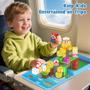 49PCS Mini Magnetic Tiles Travel Toys for Kids Ages 4-8, Magnetic Building Blocks Adventure Set with Portable Iron Storage Box & Play Base, STEM Learning Activities for Toddlers 3-5 by TinyTreasures Baby Boutique