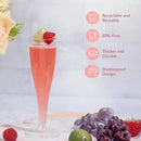 Prestee Set of 24 Clear Plastic Champagne Flutes - 4.5 oz Capacity Shatterproof Disposable Glasses - Suitable for Weddings, Cocktail Parties, and Outdoor Celebrations by CozyNest Decor