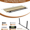40 Inch Floating Shelf 2 Pack Large Floating Shelves for Wall No Drilling Accessories Included Deep Wall Shelves for Living Room Kitchen Farmhouse 40" W x 12" D x 1.2" Oak by CozyNest Decor