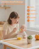 Edge Corner Protector Baby Proofing, 6.56FT 0.6'' Thicken L-Shape Furniture Fireplace Safety Bumper Guard with 6 Corners, Pre-Taped, Soft NBR Rubber Foam, Table Edge Protector for Baby (White) by TinyTreasures Baby Boutique