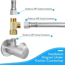 Dishwasher Installation Kit - 10 FT Stainless Steel Braided Dishwasher Hose kit,Food Grade PEX Inner Tube Water Line with Add A Tee,3/8"MIP Elbow,3/8"x3/4"FHT Elbow by CozyNest Decor