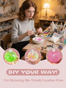 DIY Stress Ball Making Kit - 10 TPR Skins, 13 Fillers, 14 oz Slime, 7 oz Clay, Create ASMR Anxiety Relief Toys, Handmade Squishy Stress Balls, Unique Self-Care Gifts for Women, Crunchy and Relaxing by TinyTreasures Baby Boutique