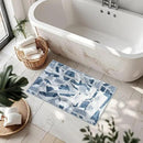 Modern Abstract Door Mat Indoor Entrance 2X3 Blue Rug Washable, Non-Slip Small Rugs for Entryway Bathroom Ultra-Thin, Throw Carpet for Kitchen Bedroom Nursery Kids Print Faux Wool by CozyNest Decor