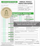 Annual Vehicle Inspection Report Form Dot Annual Inspection Forms and Stickers, 25-pk 3-Ply Carbonless Adhesive Vinyl Label 2-Ply, Driver Vehicle Inspection Report Book for Truck Drivers by GreenHaven Gardens