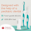 Cherish Baby Care Baby Toothbrush & Toddler Toothbrush Set (0-2 Years) - BPA-Free & Safety-Tested, 2023 Award Winner, Food-Grade Silicone (Teal) by TinyTreasures Baby Boutique