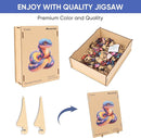 Wooden Puzzle for Adults, Snake Wooden Jigsaw Puzzles(16.6 * 16.9in-500pcs), Unique Shape Animal Adult Puzzles,Irregular Wood Puzzles Best Gift for Adults and Kids Family Game by TinyTreasures Baby Boutique