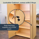 Angeles Value Line Teacher's Storage Cabinet, Classroom Shelves and Daycare Furniture, Lockable Storage Cabinet, 36" L x 19" W x 63" H by TinyTreasures Baby Boutique