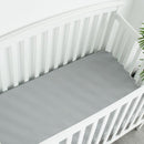 Crib Sheets 4 Pack for Baby Boys & Girls, Neutral Crib Sheet Fitted 52'' x 28'' for Standard Crib & Toddler Mattress, Ultra Soft Material Baby Sheet, Grey Leaf by TinyTreasures Baby Boutique