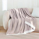 Soft Fuzzy Throw Blanket - Light Grey Cozy Warm Knit Fluffy Plush, Lightweight & Breathable, Throw for Bed, Chair, Sofa, Couch, Outdoor, 50"X60", Oeko-TEX Certified by CozyNest Decor