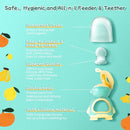 Baby Fruit Food Feeder - Silicone Nibble Tray Combo - Breastmilk Popsicle Mold for Cooling Relief, BPA Free Mesh Feeder for Infant Self Feeding (Robot Green + Pineapple) by TinyTreasures Baby Boutique
