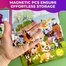 QUOKKA Magnetic Puzzles for Toddlers 3-4 - 2x48 Travel Puzzle Games for Kids Ages 3-5 Years Old - Car Activities Toy for Boys and Girls 4-6 yo - Cats & Dogs Learning Magnet for Road Trip by TinyTreasures Baby Boutique