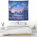 HZOHNAGO Mountain Tapestry Aurora Snow Mountain Sunset Pattern Printed Wall Tapestry Wall Hanging for Bedroom Living Room Dorm 60" W x 60" H by CozyNest Decor