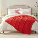 EMME Cotton Blanket Queen Size for Bed Soft Large Muslin Bed Blankets 90"x90" Lightweight Breathable All Season Gauze Blanket, Orange Rust by CozyNest Decor