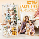 Stuffed Animal Storage & Organizer, Wooden Cute Zoo Toy Holder for Toddler Rooms, Playrooms & Bedrooms（White） by TinyTreasures Baby Boutique
