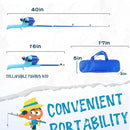 Kids Fishing Pole, Telescopic Fishing Rod, Toddler Collapsible Fishing Rod and Reel Combo with Tackle Box, Fishing Line, Bobber, and Soft Lures for Boy, Girl, Youth, Beginner, Over 4 Years Old by TinyTreasures Baby Boutique