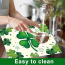 St. Patrick's Day Placemats Set of 6 Reusable Lucky Shamrock Plastic Table Mats Easy Clean Clover Place Mats Wipeable Spring Irish Table Decoration for Indoor Outdoor Party Kitchen Dining by CozyNest Decor