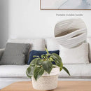 Cotton Rope Plant Basket Modern Woven Basket for 6" Flower Pot Floor Indoor Planters,Rustic Home Decor Storage Organizer H6 3/4" x W6 1/2" by CozyNest Decor