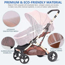 Mosquito Net for Stroller 2Pack - Protective Baby Stroller Mosquito Net - Perfect Bug Netting for Strollers, Bassinets, Cradles, Playards, Pack N Plays and Portable Mini Crib (White) by TinyTreasures Baby Boutique