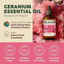 Kukka Rose Geranium Essential Oil for Skin - 4 Fl Oz - 100% Pure Natural Geranium Oil for Diffuser & Aromatherapy - Soap Making Scent & DIY by CozyNest Decor