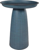 Sunnydaze Gleeful Garden Metal Bird Bath for Outdoors - Large Decorative Iron Birdbath - 23-Inch - Matte Blue by GreenHaven Gardens
