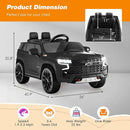 Costzon Ride on Car, 12V Licensed Chevrolet Tahoe Battery Powered Electric Vehicle w/ 2.4G Remote Control, High/Low Speed, Music, Lights, MP3/USB/FM, Spring Suspension, Electric SUV for Kids (Black) by TinyTreasures Baby Boutique
