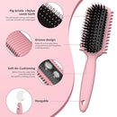 Curl Defining Brush, Curly Hair Brush, Slick Back Hair Brush, For Combing and Shaping Curls in All Hairstyles to Reduce Pulling (Pink) by TinyTreasures Baby Boutique