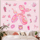 Lunerfex Y2K Tapestry Pink Dog Wall Tapestry, Cute Tapestries for Bedroom Funny Tapestries Wall Hanging for Bedroom Living Room Decor Pink-6 44"x60" by CozyNest Decor