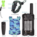 Walkie Talkies for Kids 22 Channel 2 Way Radio 3 Miles Long Range Handheld Walkie Talkies Durable Toy Best Birthday Gifts for 6 Year Old Boys and Girls fit Adventure Game Camping (Blue Camo 1) by TinyTreasures Baby Boutique