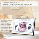 Inkless Hand and Footprint Kit, Baby Keepsake Plaque & Baby Shower Gifts - Ideal as Mom To Be Gift, Nursery Picture Frames, Clean Touch Hand and Footprint Kit (Style 1 - Design 1) by TinyTreasures Baby Boutique