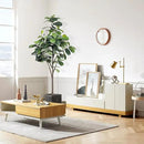 Faux Fiddle Leaf Fig Tree 7ft - Artificial Ficus Lyrata Plant in Pot - Fake Fig Tree for Indoor Modern Home House Office by CozyNest Decor