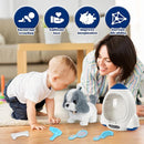 Robot Dog Toy for Kids,Electronic Pet Puppy W/Walking&Barking,Pet Care Pretend Play Set,Interactive Plush Stuffed Toys with Backpack, for Boys,Girls,Toddlers by TinyTreasures Baby Boutique