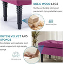 Ottoman with Storage Velvet Storage Bench Holds Up to 500 lbs Ottomans Upholstered Bench with Seating for Bedroom, Living Room, Purple by CozyNest Decor