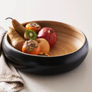 Fruit Bowl For Kitchen Counter, Decorative Bowl, Large Serving Bowl Or Fruit Basket For Kitchen Spun Bamboo (Black) by CozyNest Decor