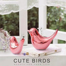 Notakia Small Birds Statues Pink Home Decor Modern Style Decorative Ornaments for Living Room, Bedroom, Office Desktop, Cabinets (2Pcs Pink Birds) by CozyNest Decor