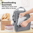 Organic Nursing Pads - 14 Washable Viscose Derived from Bamboo Breastfeeding Pads, Wash Bag, Reusable Breast Pads for Breastfeeding, Nipple Pads for Breastfeeding Essentials(Plum, M 3.9") by TinyTreasures Baby Boutique