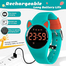 Kids Watches for Girls Boys Digital Sport Watch with Step Counter Pedometer Vibration Alarm Clock, No App Waterproof Fitness Tracker Kids Watch Boys Girls Teens Students Ages 5-16 by TinyTreasures Baby Boutique